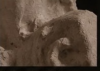 Abstract sculptural form in plaster